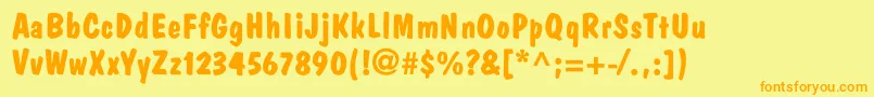 Tom Font – Orange Fonts on Yellow Background