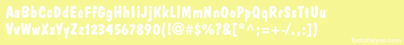 フォントTom – 黄色い背景に白い文字