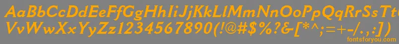 CantoriaMtBoldItalic Font – Orange Fonts on Gray Background