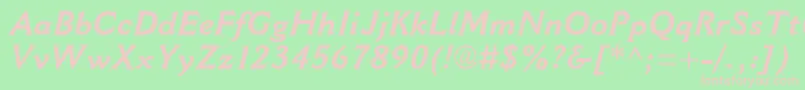 CantoriaMtBoldItalic Font – Pink Fonts on Green Background