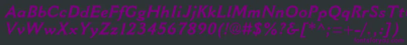 CantoriaMtBoldItalic Font – Purple Fonts on Black Background