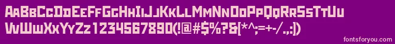 Rodchenkoett Font – Pink Fonts on Purple Background