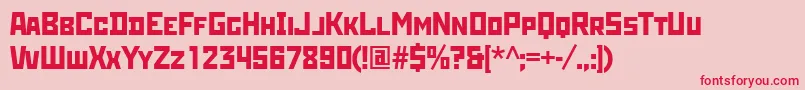 Rodchenkoett Font – Red Fonts on Pink Background