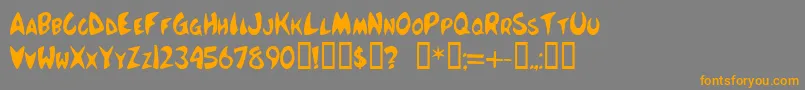 McboingBoing-Schriftart – Orangefarbene Schriften auf grauem Hintergrund