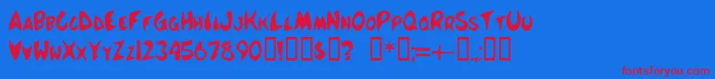 McboingBoing Font – Red Fonts on Blue Background