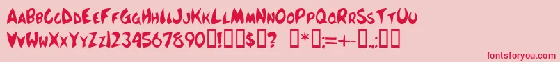 McboingBoing Font – Red Fonts on Pink Background