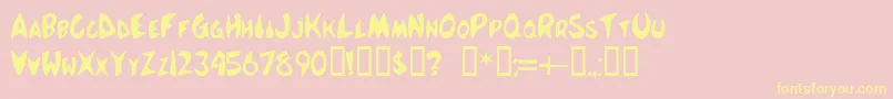 McboingBoing Font – Yellow Fonts on Pink Background