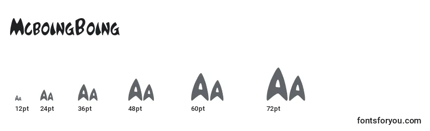 McboingBoing Font Sizes