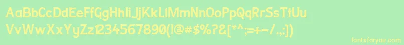 Ladyca ffy Font – Yellow Fonts on Green Background