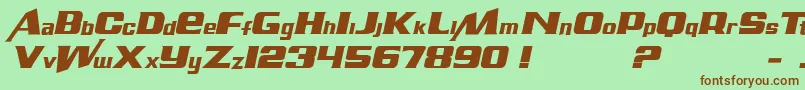 Police AirMitalic – polices brunes sur fond vert