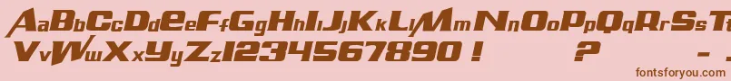 Fonte AirMitalic – fontes marrons em um fundo rosa