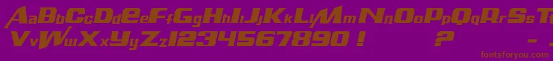 Fonte AirMitalic – fontes marrons em um fundo roxo