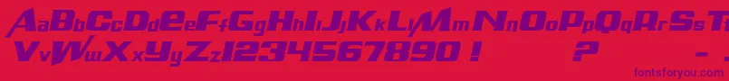 AirMitalic Font – Purple Fonts on Red Background