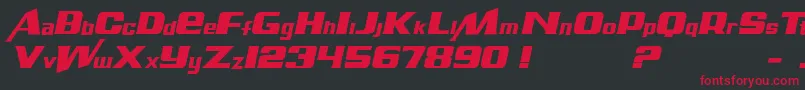 AirMitalic Font – Red Fonts on Black Background