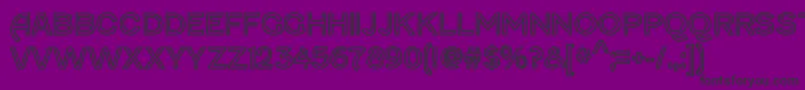 フォントFenwickoutlineRegular – 紫の背景に黒い文字
