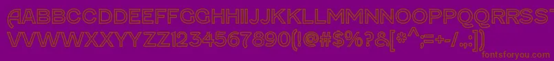 Police FenwickoutlineRegular – polices brunes sur fond violet