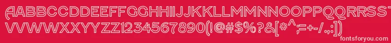 FenwickoutlineRegular Font – Pink Fonts on Red Background