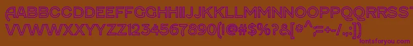 En savoir plus sur la police FenwickoutlineRegular Police FenwickoutlineRegular – polices violettes sur fond brun