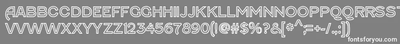 フォントFenwickoutlineRegular – 灰色の背景に白い文字
