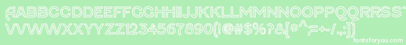 FenwickoutlineRegular Font – White Fonts on Green Background