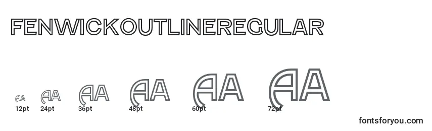 Размеры шрифта FenwickoutlineRegular