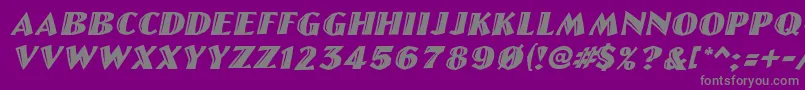 LinolettercutItalic Font – Gray Fonts on Purple Background