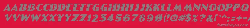 More about LinolettercutItalic Font LinolettercutItalic Font – Gray Fonts on Red Background