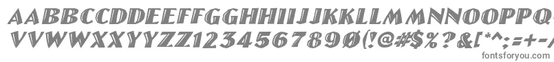 フォントLinolettercutItalic – 白い背景に灰色の文字