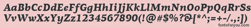 PfagoraserifproBlackitalic Font – Black Fonts on Pink Background