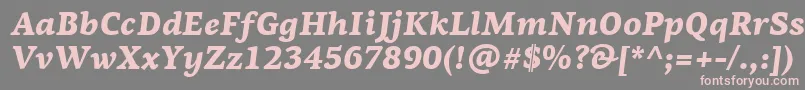 PfagoraserifproBlackitalic Font – Pink Fonts on Gray Background