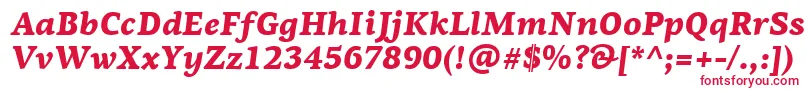 Шрифт PfagoraserifproBlackitalic – красные шрифты