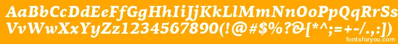 PfagoraserifproBlackitalic Font – White Fonts on Orange Background