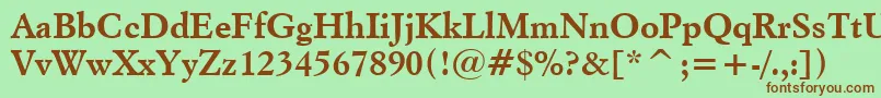 ItalianGaramondBoldBt Font – Brown Fonts on Green Background