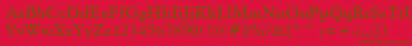 ItalianGaramondBoldBt Font – Brown Fonts on Red Background