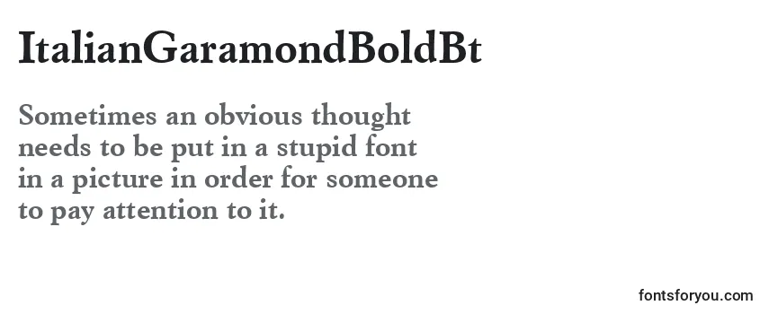 ItalianGaramondBoldBt Font