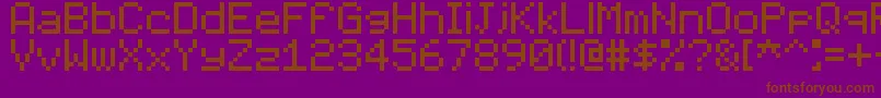 7x5 Font – Brown Fonts on Purple Background