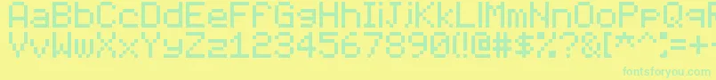7x5 Font – Green Fonts on Yellow Background