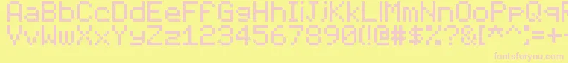 7x5 Font – Pink Fonts on Yellow Background