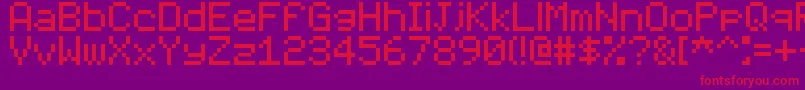 7x5 Font – Red Fonts on Purple Background