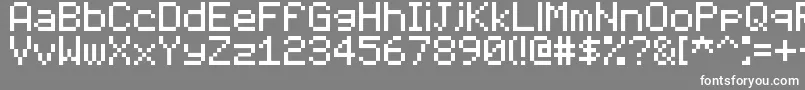 フォント7x5 – 灰色の背景に白い文字