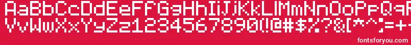 7x5 Font – White Fonts on Red Background