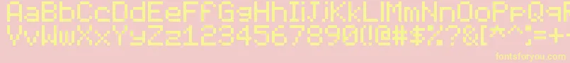7x5 Font – Yellow Fonts on Pink Background