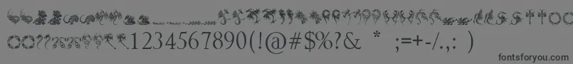 TribalDragonsTattooDesigns Font – Black Fonts on Gray Background