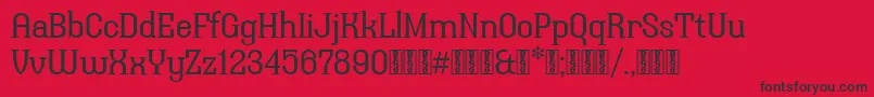 UranosDemo Font – Black Fonts on Red Background