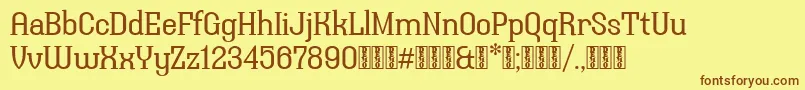 UranosDemo Font – Brown Fonts on Yellow Background