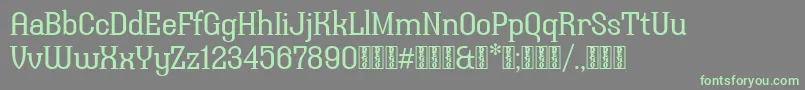 Шрифт UranosDemo – зелёные шрифты на сером фоне