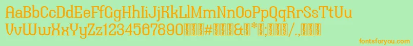 UranosDemo Font – Orange Fonts on Green Background