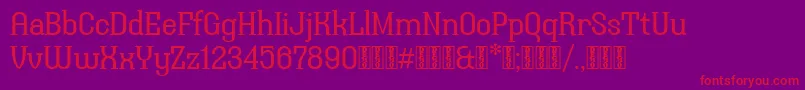 UranosDemo Font – Red Fonts on Purple Background