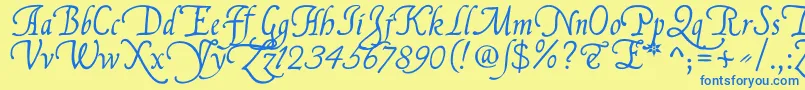 More about FranciscoLucasLlanaRegular Font FranciscoLucasLlanaRegular Font – Blue Fonts on Yellow Background