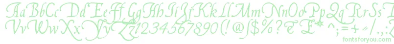 FranciscoLucasLlanaRegular Font – Green Fonts on White Background